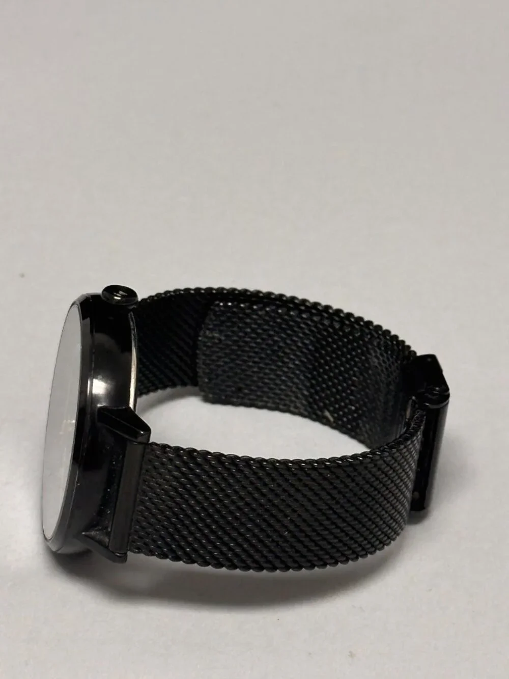 MVMT Dot Watch Women All Black 35MM Mesh Band New Battery 8.5 Inch